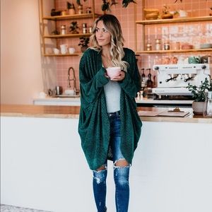 VICI Chenille Pocketed Dolman Cardigan